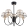 Candeeiro suspenso PETRA 5xE14/10W/230V preto/dourado