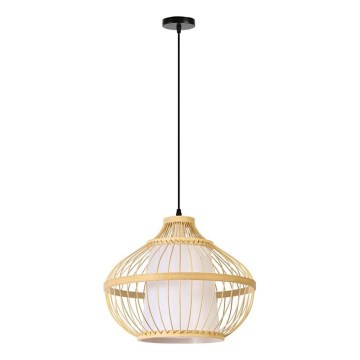 Candeeiro suspenso PINCHOS 1xE27/40W/230V diâmetro 40 cm bambu