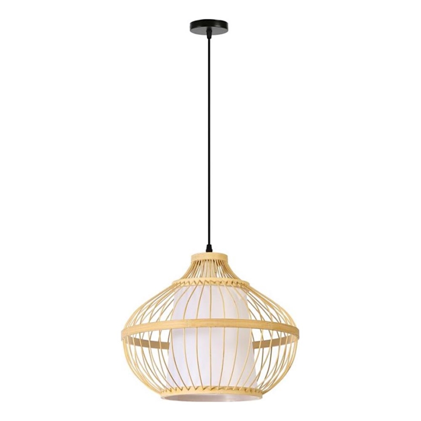 Candeeiro suspenso PINCHOS 1xE27/40W/230V diâmetro 40 cm bambu