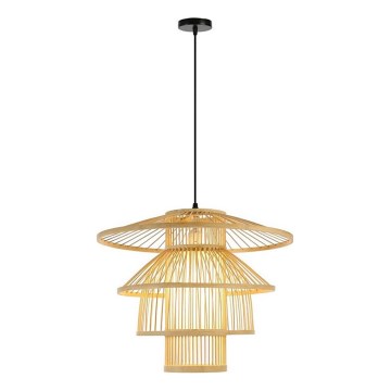 Candeeiro suspenso PINCHOS 1xE27/40W/230V diâmetro 50 cm bambu