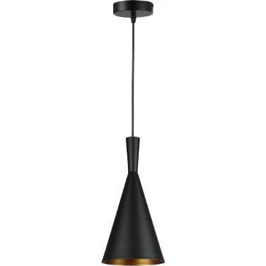 Candeeiro suspenso PINIO 1xE27/60W/230V diâmetro 19 cm preto