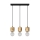 Candeeiro suspenso PINO 3xE27/60W/230V pinho