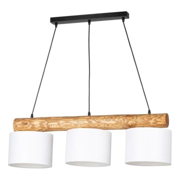 Candeeiro suspenso PINO MIX 3xE27/40W/230V pinho
