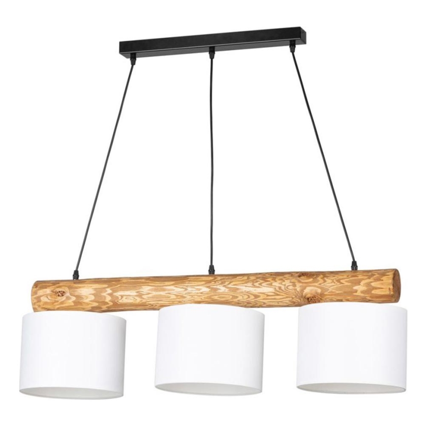 Candeeiro suspenso PINO MIX 3xE27/40W/230V pinho