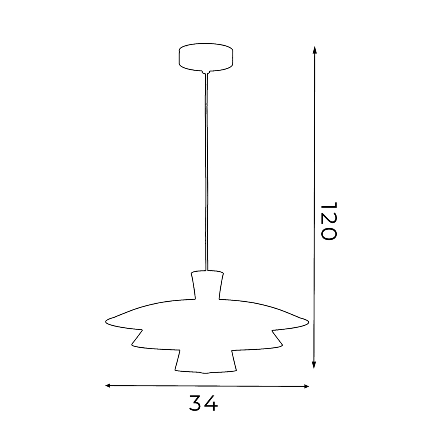 Candeeiro suspenso PLATO 1xE27/15W/230V bege/dourado