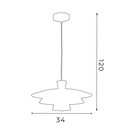 Candeeiro suspenso PLATO 1xE27/15W/230V latão/dourado