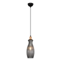 Candeeiro suspenso por cabo BOTTLE 1xE14/4W/230V fumê