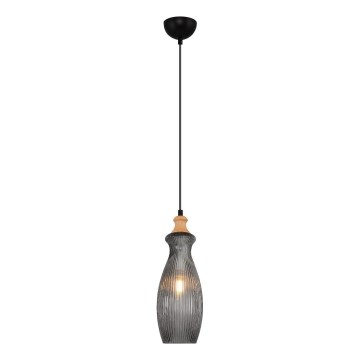 Candeeiro suspenso por cabo BOTTLE 1xE14/4W/230V fumê