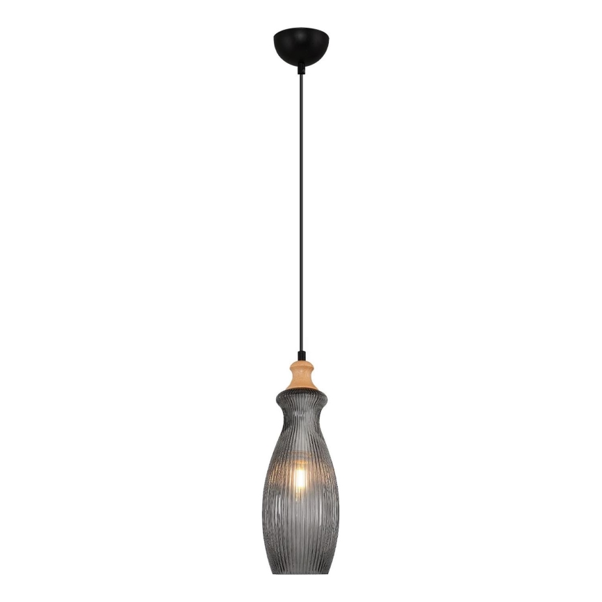 Candeeiro suspenso por cabo BOTTLE 1xE14/4W/230V fumê