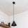 Candeeiro suspenso por cabo ETNA 1xE27/15W/230V Ø 18,5 cm preto