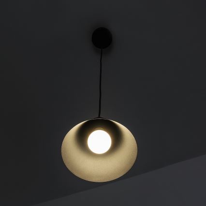 Candeeiro suspenso por cabo ETNA 1xE27/15W/230V Ø 18,5 cm preto