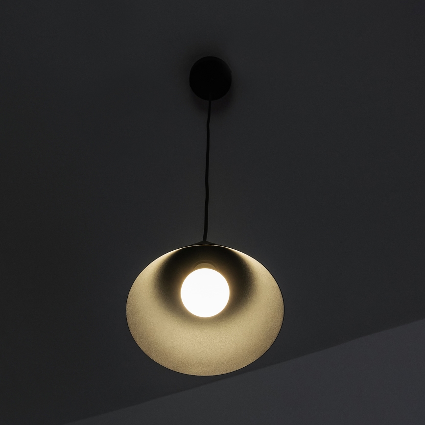 Candeeiro suspenso por cabo ETNA 1xE27/15W/230V Ø 18,5 cm preto