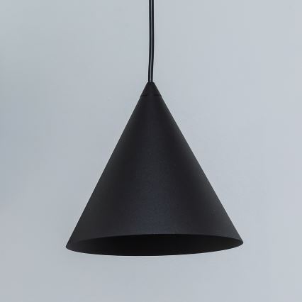 Candeeiro suspenso por cabo ETNA 1xE27/15W/230V Ø 18,5 cm preto