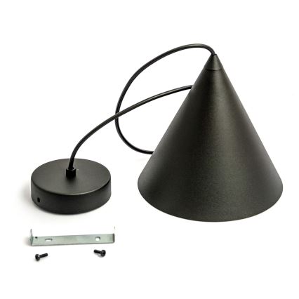 Candeeiro suspenso por cabo ETNA 1xE27/15W/230V Ø 18,5 cm preto