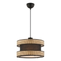 Candeeiro suspenso por cabo HALO 1xE27/60W/230V castanho/bege