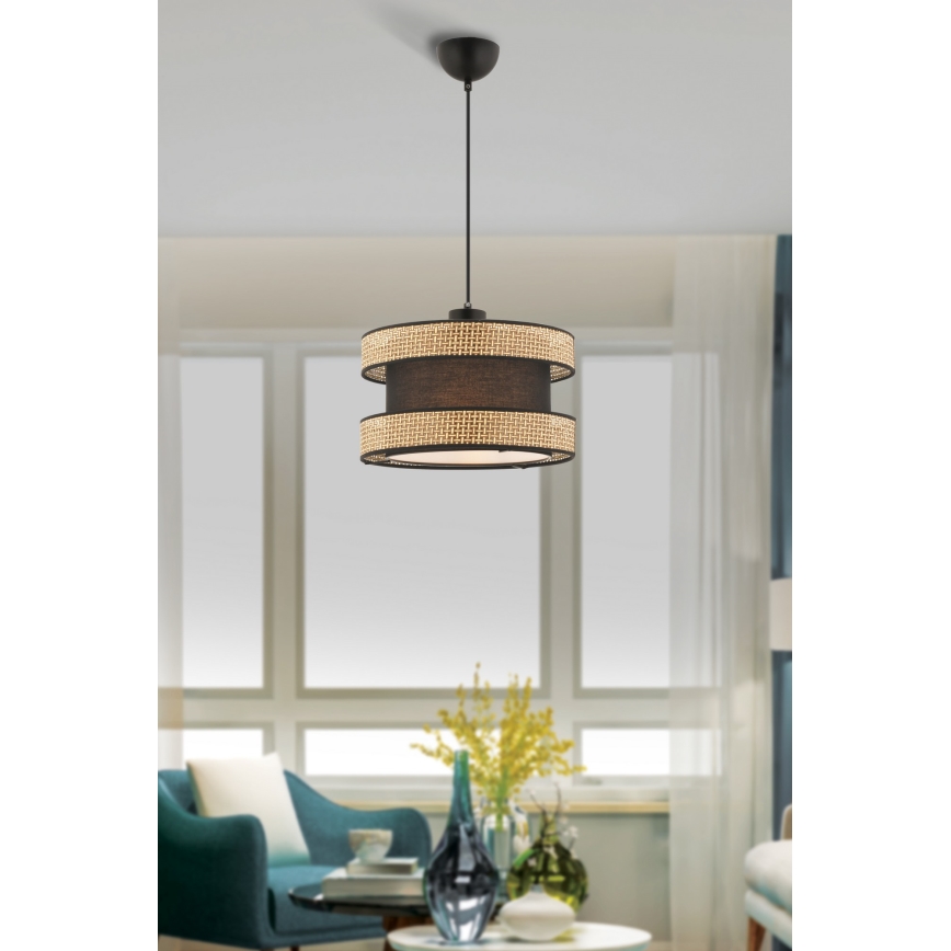 Candeeiro suspenso por cabo HALO 1xE27/60W/230V castanho/bege