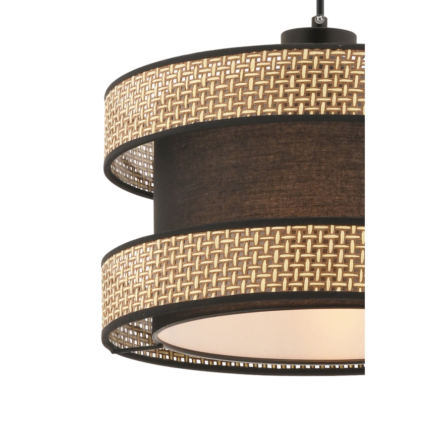 Candeeiro suspenso por cabo HALO 1xE27/60W/230V castanho/bege