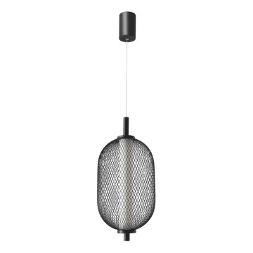 Candeeiro suspenso por cabo PUMA LED/10W/230V Ø 15 cm preto
