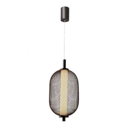 Candeeiro suspenso por cabo PUMA LED/10W/230V Ø 15 cm preto