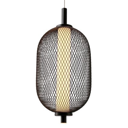 Candeeiro suspenso por cabo PUMA LED/10W/230V Ø 15 cm preto