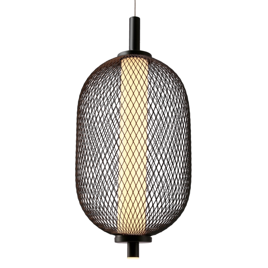 Candeeiro suspenso por cabo PUMA LED/10W/230V Ø 15 cm preto