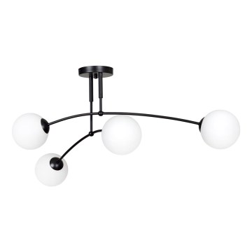 Candeeiro suspenso PREGOS 4xE14/10W/230V preto