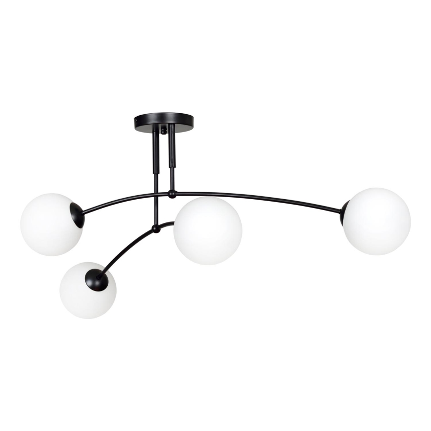 Candeeiro suspenso PREGOS 4xE14/10W/230V preto
