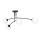 Candeeiro suspenso PREGOS 4xE14/10W/230V preto