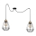 Candeeiro suspenso PRIMO 2xE27/60W/230V aranha preto/dourado