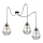 Candeeiro suspenso PRIMO 3xE27/60W/230V aranha preto/dourado