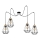 Candeeiro suspenso PRIMO 4xE27/60W/230V aranha preto/dourado