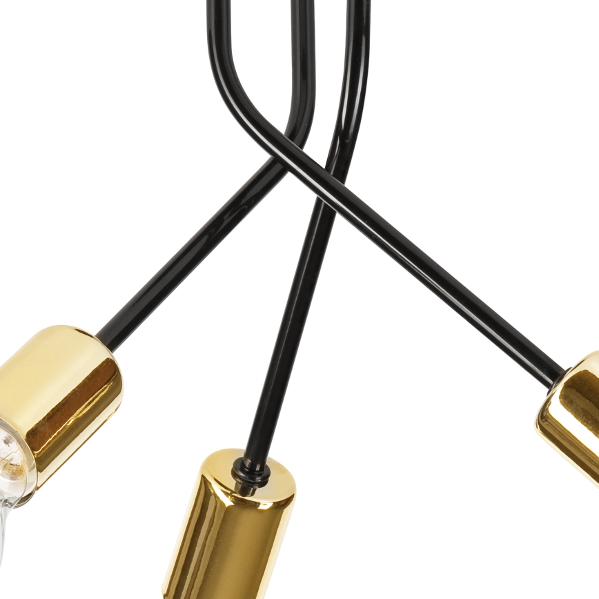 Candeeiro suspenso PRIYA 3xE27/15W/230V preto