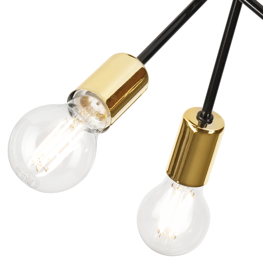 Candeeiro suspenso PRIYA 3xE27/15W/230V preto