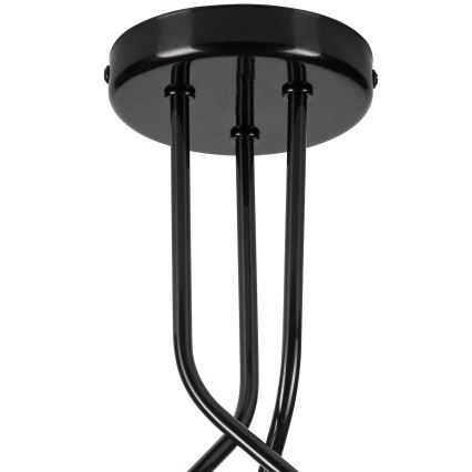 Candeeiro suspenso PRIYA 3xE27/15W/230V preto