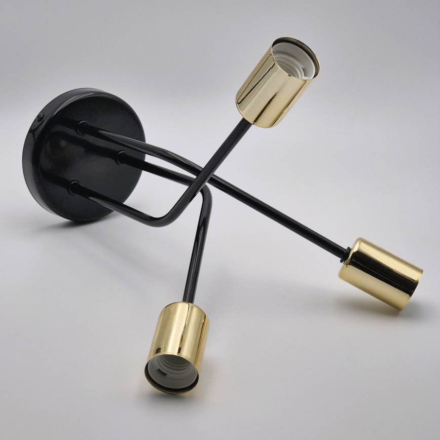 Candeeiro suspenso PRIYA 3xE27/15W/230V preto