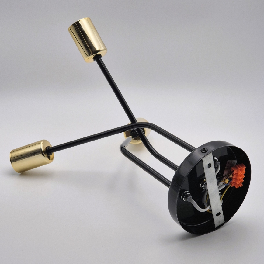 Candeeiro suspenso PRIYA 3xE27/15W/230V preto