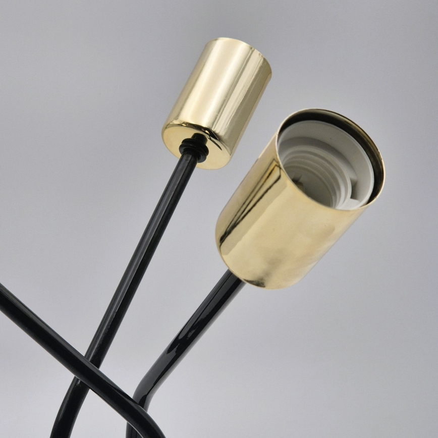 Candeeiro suspenso PRIYA 3xE27/15W/230V preto