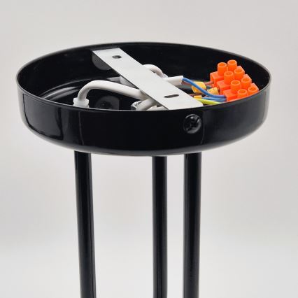 Candeeiro suspenso PRIYA 3xE27/15W/230V preto