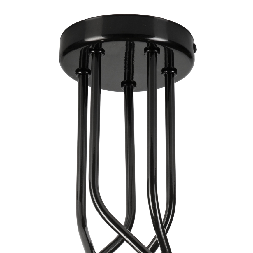 Candeeiro suspenso PRIYA 5xE27/15W/230V preto