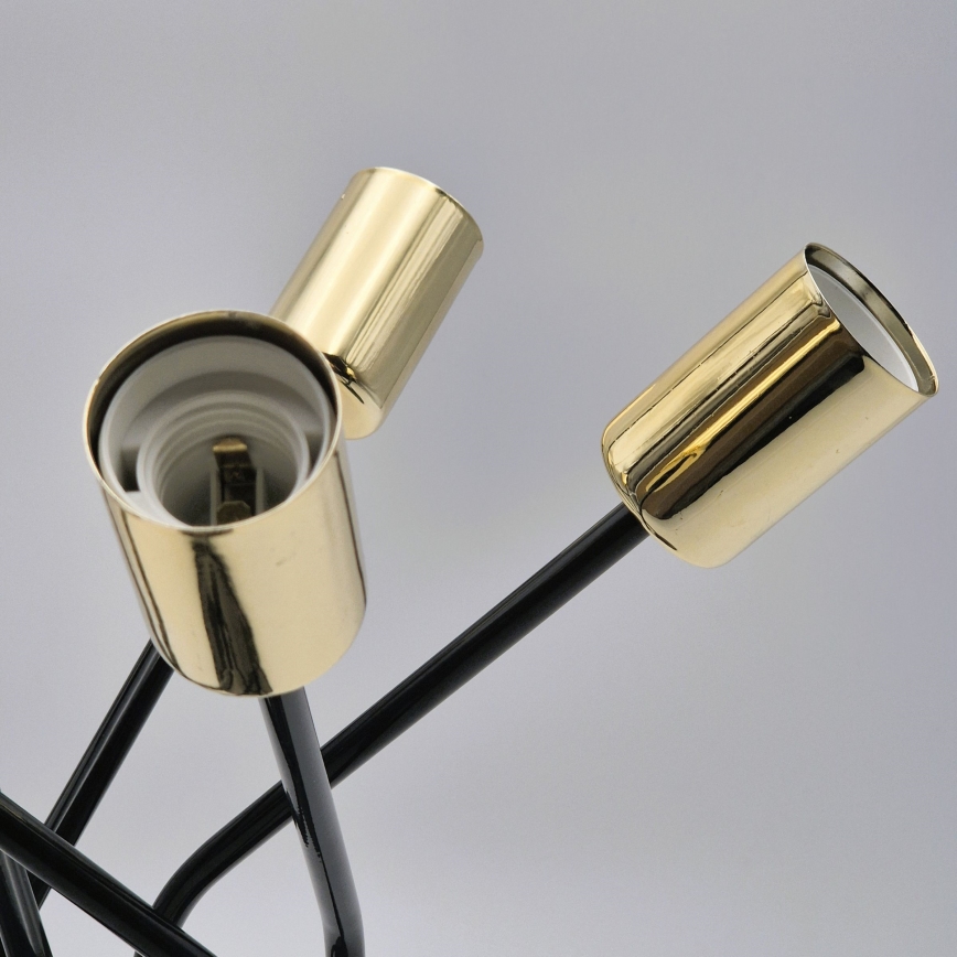 Candeeiro suspenso PRIYA 5xE27/15W/230V preto