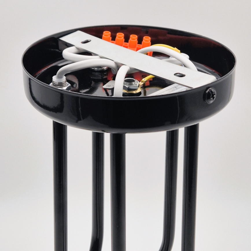 Candeeiro suspenso PRIYA 5xE27/15W/230V preto