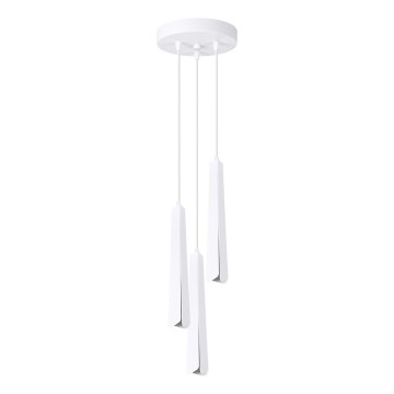 Candeeiro suspenso PRYSM 3xG9/8W/230V branco