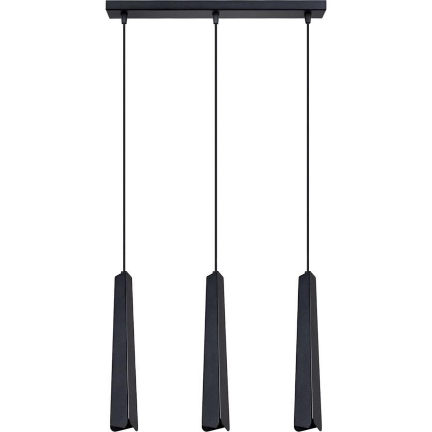 Candeeiro suspenso PRYSM 3xG9/8W/230V preto