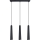 Candeeiro suspenso PRYSM 3xG9/8W/230V preto
