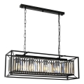 Candeeiro suspenso PUNE 4xE27/40W/230V preto