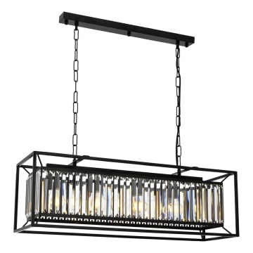 Candeeiro suspenso PUNE 4xE27/40W/230V preto