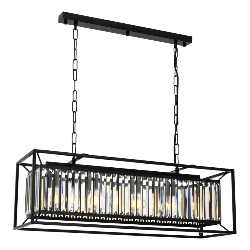 Candeeiro suspenso PUNE 4xE27/40W/230V preto