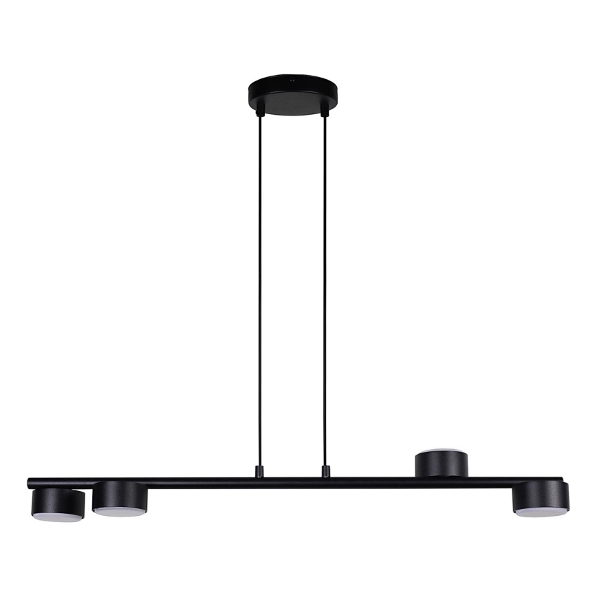 Candeeiro suspenso PUNTO 4xGX53/12W/230V preto