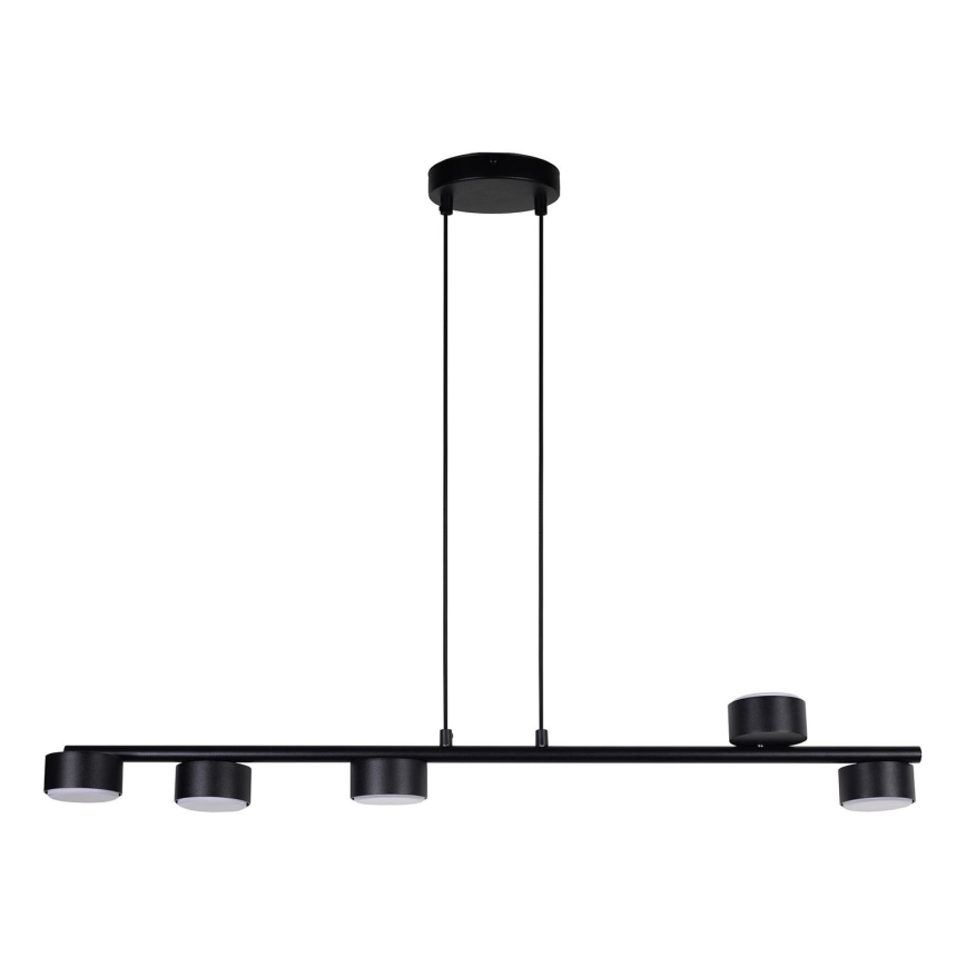 Candeeiro suspenso PUNTO 5xGX53/12W/230V preto
