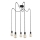 Candeeiro suspenso QUALLE 5xE27/60W/230V aranha